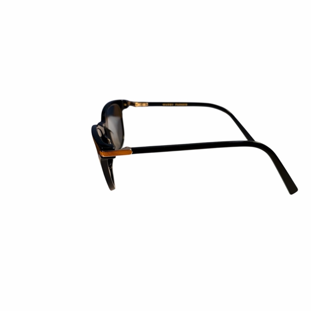 Warby Parker Durand Sunglasses Jet Black Gold Polarized Wide - Picture 8 of 8